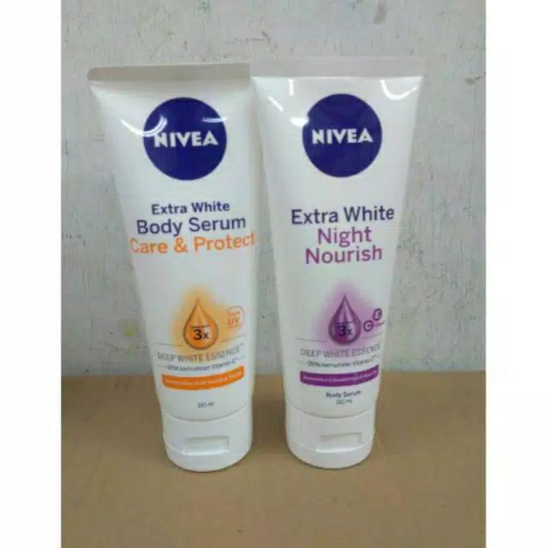 PAKET SERUM NIVEA Siang Malam (Body Care &amp; Protect 180+ Night Nourish180)/Serum Siang Malam/NIVEA SERUM