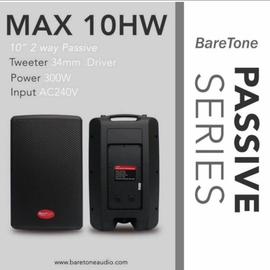 Paket speaker baretone 10 inch 10Hw sound system mic wireless max10hw