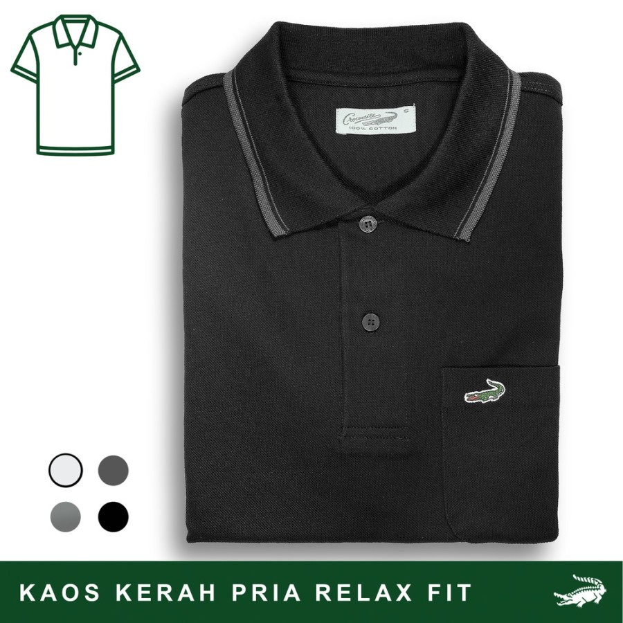 Kaos Kerah Pria Men Polo Original Relax fit Crocodile CRCOLE