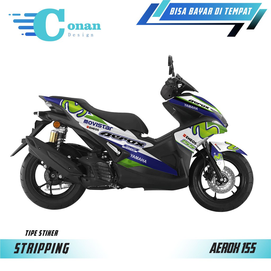 Decal Yamaha Aerox Fullbody Movistar Eneos Terkeren