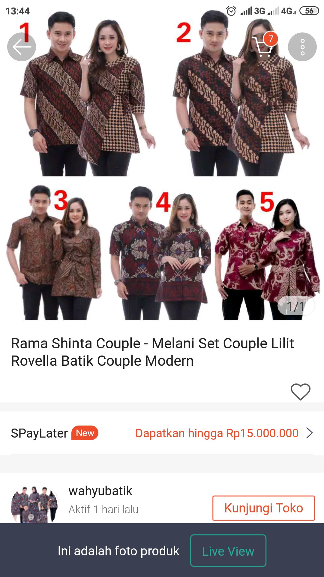 Rama Shinta Couple - Melani Set Couple Lilit Rovella Batik Couple Modern