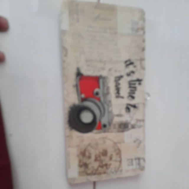 Dekorasi Dinding/poster Kayu / Ukuran Kecil 10x20cm / Time To Trevel