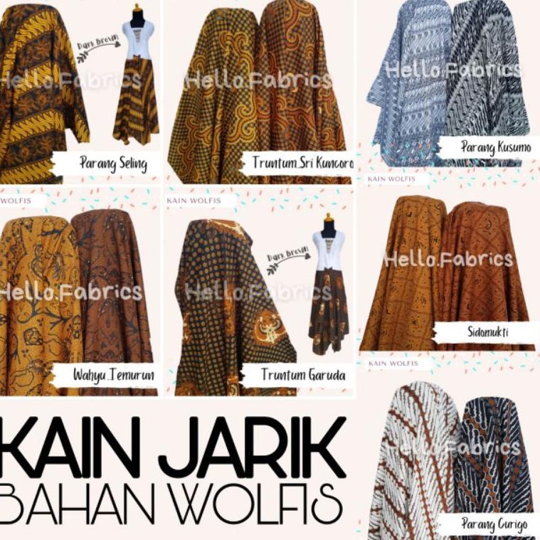[KODE PRODUK 6ZVUZ4055] Kain Batik Meteran Motif Kain Jarik Tradisional Parang Rejeng Sidomukti Trun