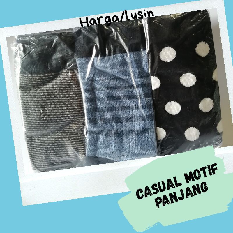 ( 12 PASANG )Casual Motif Keren