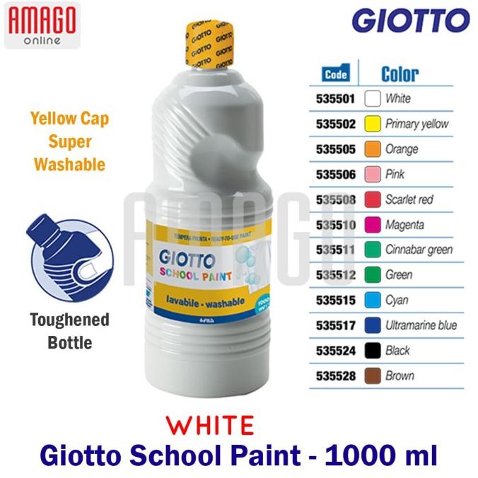 

TERMURAH GIOTTO SCHOOL PAINT - WHITE - 1.000 ml - 535501/CAT AKRILIK SET/CAT AKRILIK SET 24 WARNA/CAT AKRILIK PASTEL/CAT AIR/CAT AIR LUKIS SET/CAT AIR GIOTTO/KUAS LUKIS 1 SET/KUAS LUKIS KECIL/KUAS LUKIS LENGKAP/KANVAS LUKIS/KANVAS LUKIS SKETSA/KANVAS