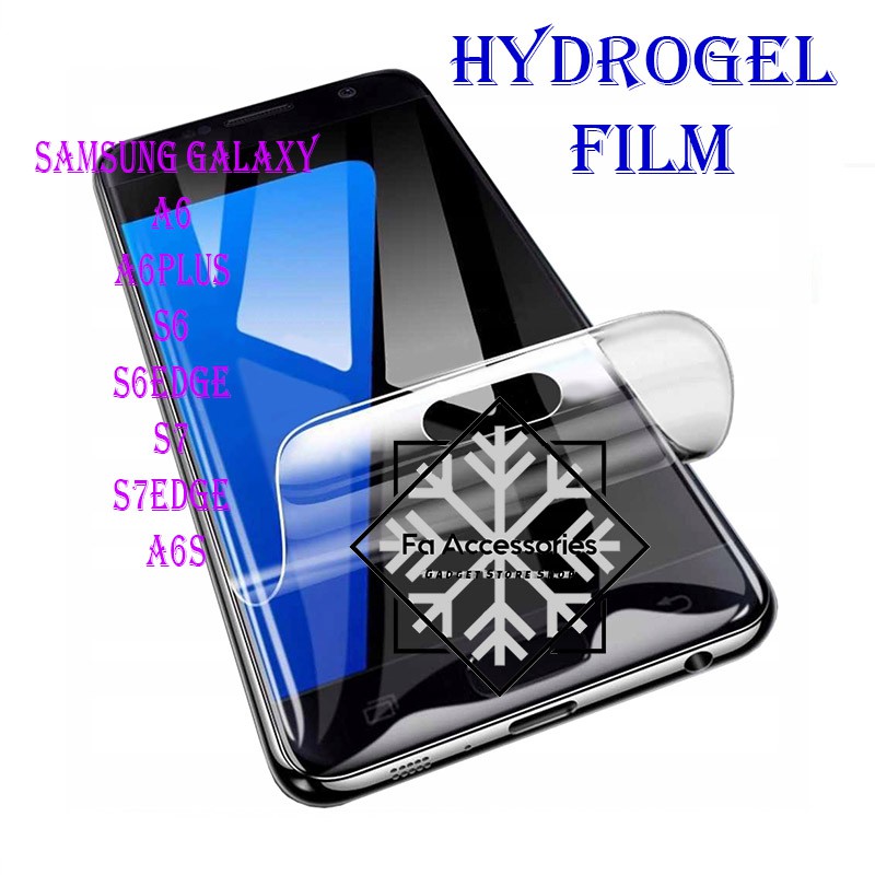 FA ANTI GORES JELLY HYDROGEL SAMSUNG GALAXY a6 a6plus s6 s6edge s7 s7edge a6s edge plus FULL SCREEN