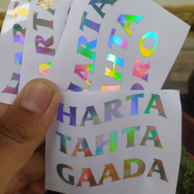 

STIKER HOLOGRAM HARTA TAHTA COSTUM