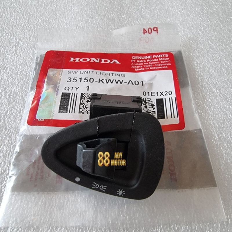 Saklar / Tombol Lampu Depan KWW Revo Karbu, Scoopy Karbu, Vario 110 Techno Ahm Honda