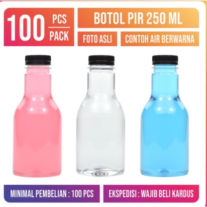 Ready Botol Pir 250ML Botol Plastik 250ML - Kopi Jus Susu - Almond Kale Cantik - 250ML 350ML 500ML 1