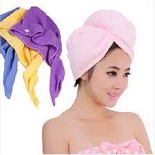 Handuk Keramas Microfiber / Pengering Rambut Microfiber / Handuk Pengering Cepat [JY]