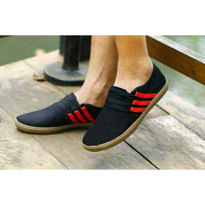 sepatu adidas slip on slop casual formal pria boot pantofel promo PALING MURAH