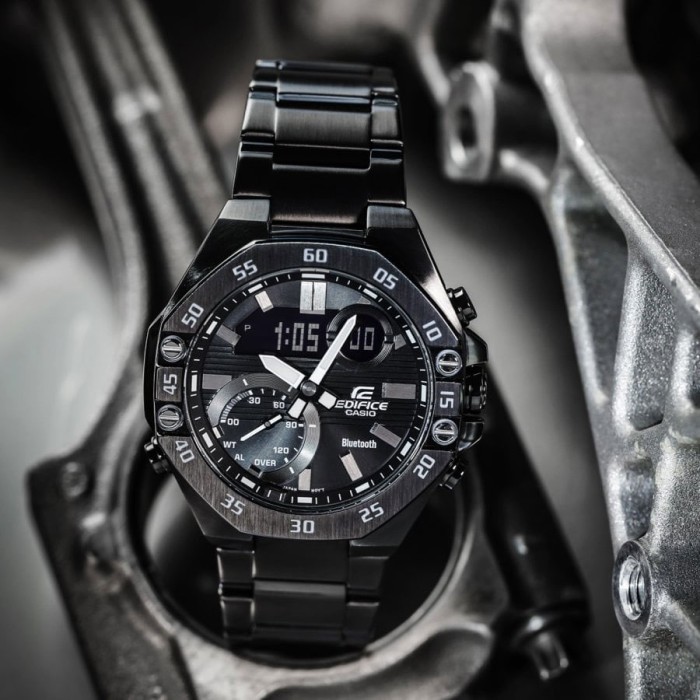 Jam Tangan / Arloji Casio Edifice ECB10 Black Fullset Box Original
