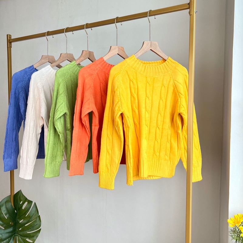 Carly Knit Sweater / Baju Rajut Wanita Import