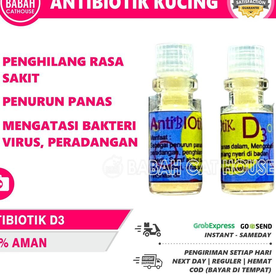 mo GBQ D3 Antibiotik Kucing Obat Untuk Demam Radang Virus Flu Anak Kitten Cat Penurun Panas Vitamin