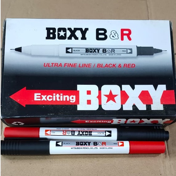 

Pulpen 2 Warna (Merah dan Hitam) Boxy B&R (1 Lsn / 12 Pcs)