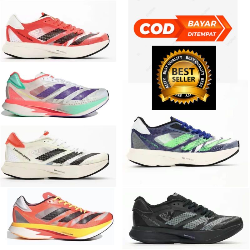 Sepatu Olahraga Pria Adidas Adizero Adios Pro 2 Red Sonic Ink Black White