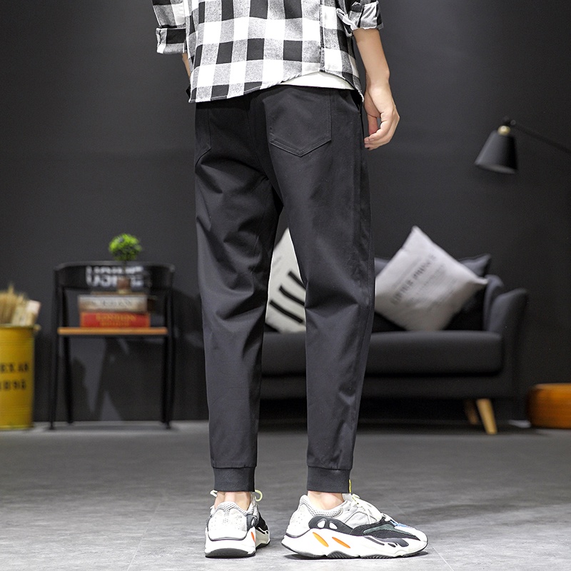 Celana Pria Celana Panjang Overall Sembilan Casual Santai Sporty Katun Fashion Pants