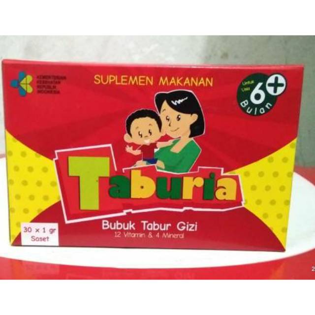 TABURIA Bubuk Tabur Gizi Anak/MULTIVITAMIN Anak/Penambah nafsu makan anak isi 60 sachet