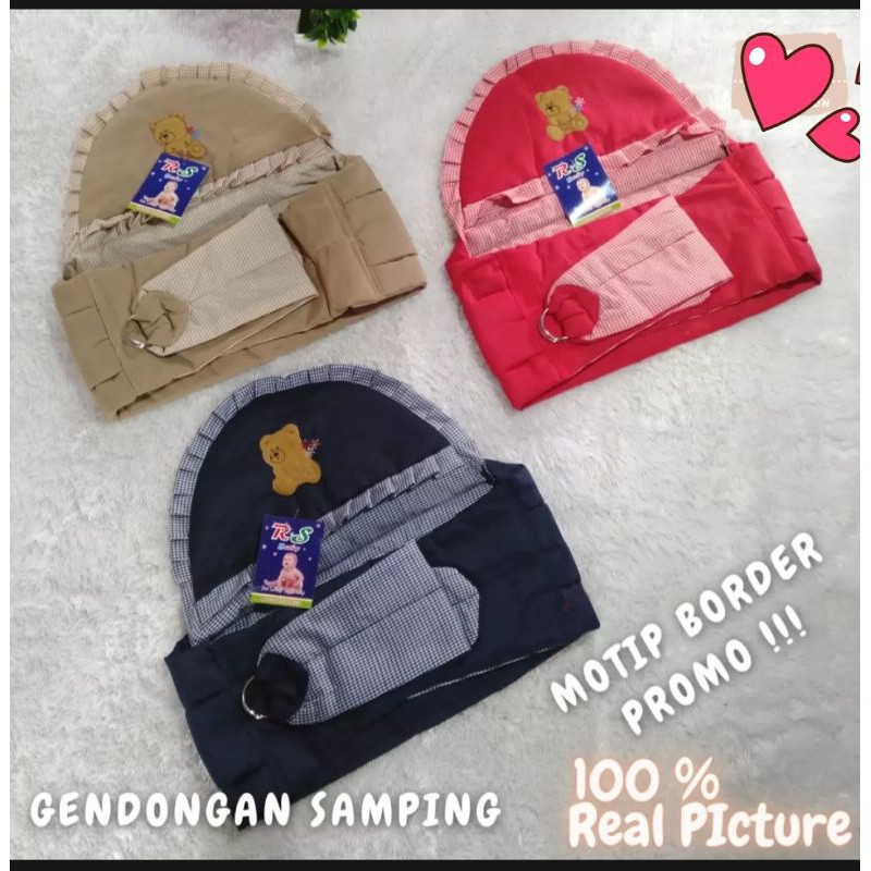 gendongan samping topi bordir. terlaris buat kado bayi...