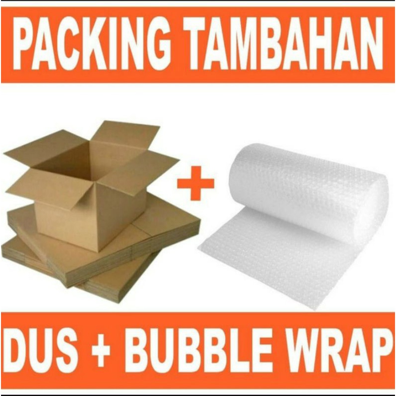 Packing Tambahan Kardus + Bubble Wrap