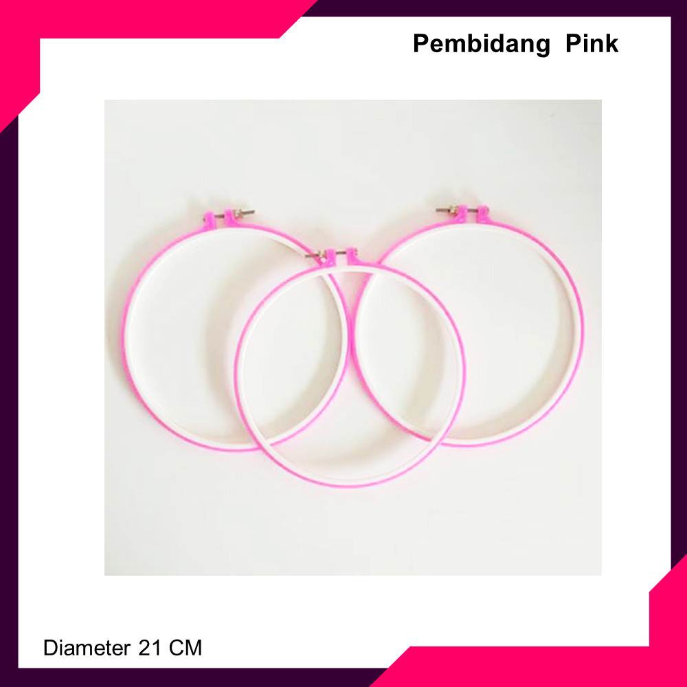 MIDANGAN PEMBIDANG HOOP PLASTIK. EMBROIDERY HOOP PLASTIC UNTUK KRISTIK CROSS STITCH