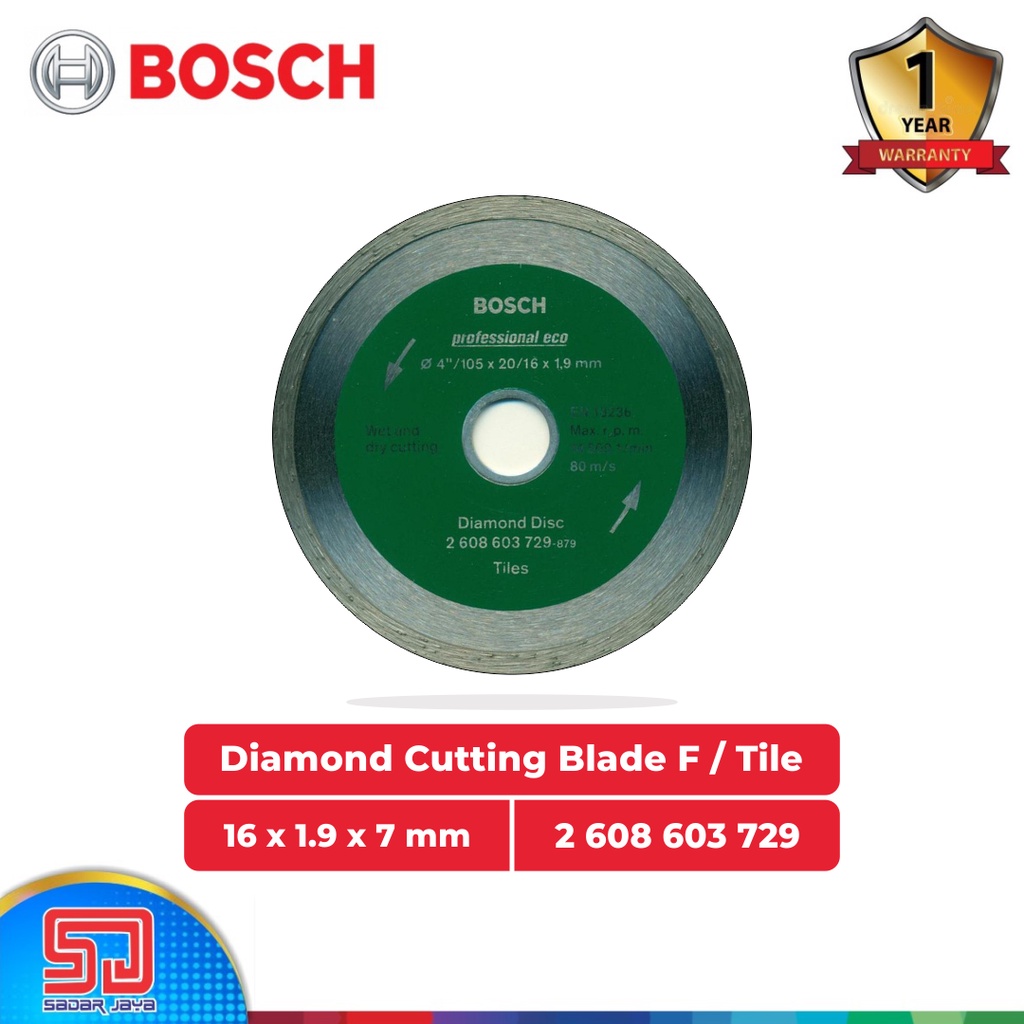 Bosch Mata Grinda Potong 1.9mm Diamond Cutting Blade Gerinda Keramik