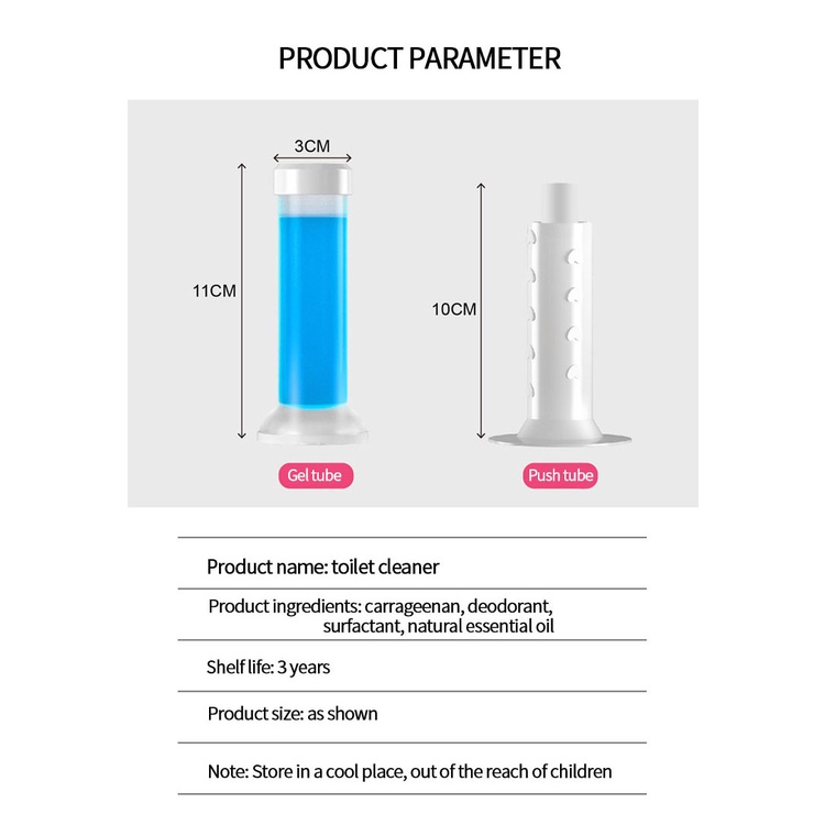 Gel Pengharum Kloset Pembersih Pewangi Toilet  Cleaning Gel Wc Anti Bau Model Suntikan Stamp Tempel  Closet Cleaner