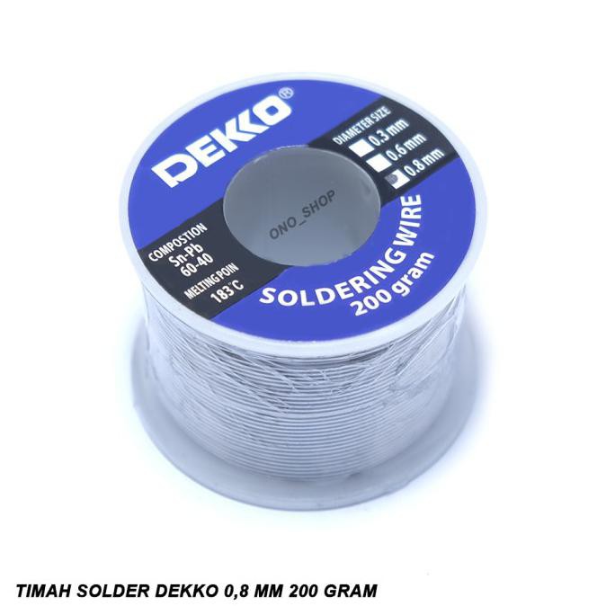 Big Sale Timah Solder Dekko 0,8 mm 200 Gram Big Sale