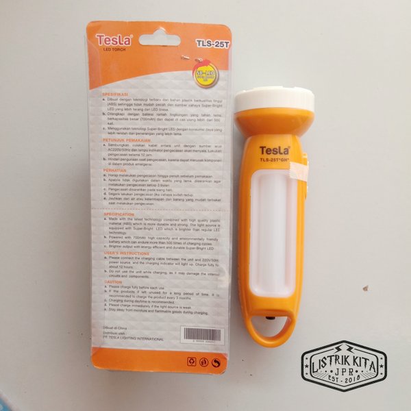 SENTER LED SUPER TERANG TESLA TLS-25T SENTER TANGAN LED RECHARGEABLE SENTER MINI