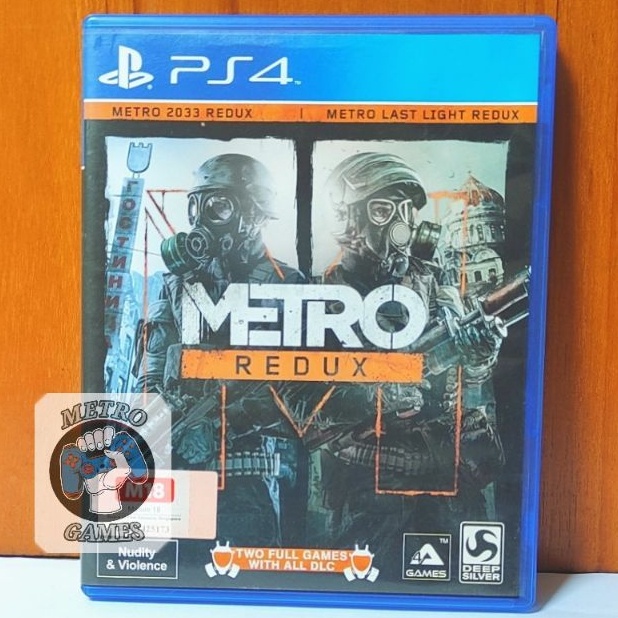 Kaset Metro Redux PS4 Metroredux 2033 Last Light Playstation PS 4 5 CD BD Game Games Perang Metroreduxs Reduxs Metro Exodus Game PS4 PS5 eksodus