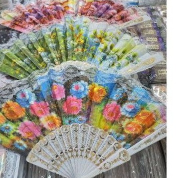 SOUVENIR PERNIKAHAN KIPAS SPANYOL PUTIH