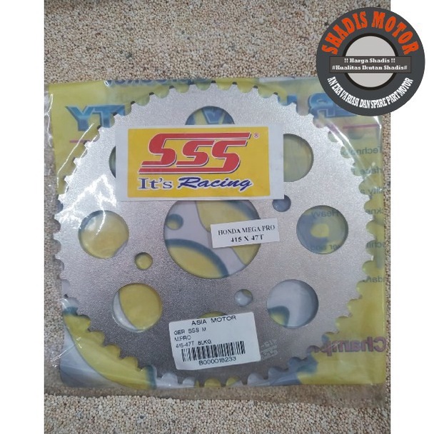 Ger SSS Motor Honda MPro GL CB R 150R Belakang Ukuran 415 - 47T Gear