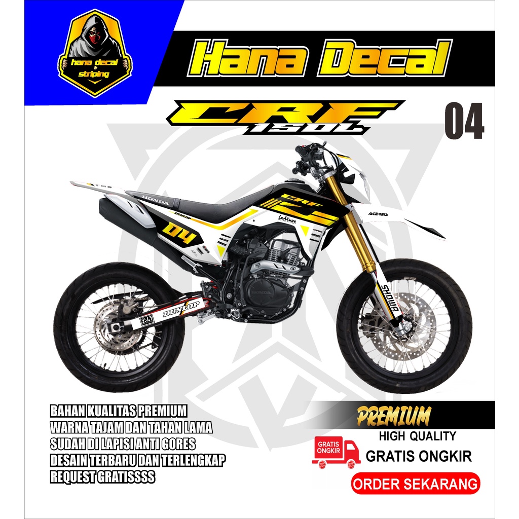 Jual Decal Stiker Dekal Stiker Honda Crf Full Body Desain New Kode Ragil Shopee Indonesia