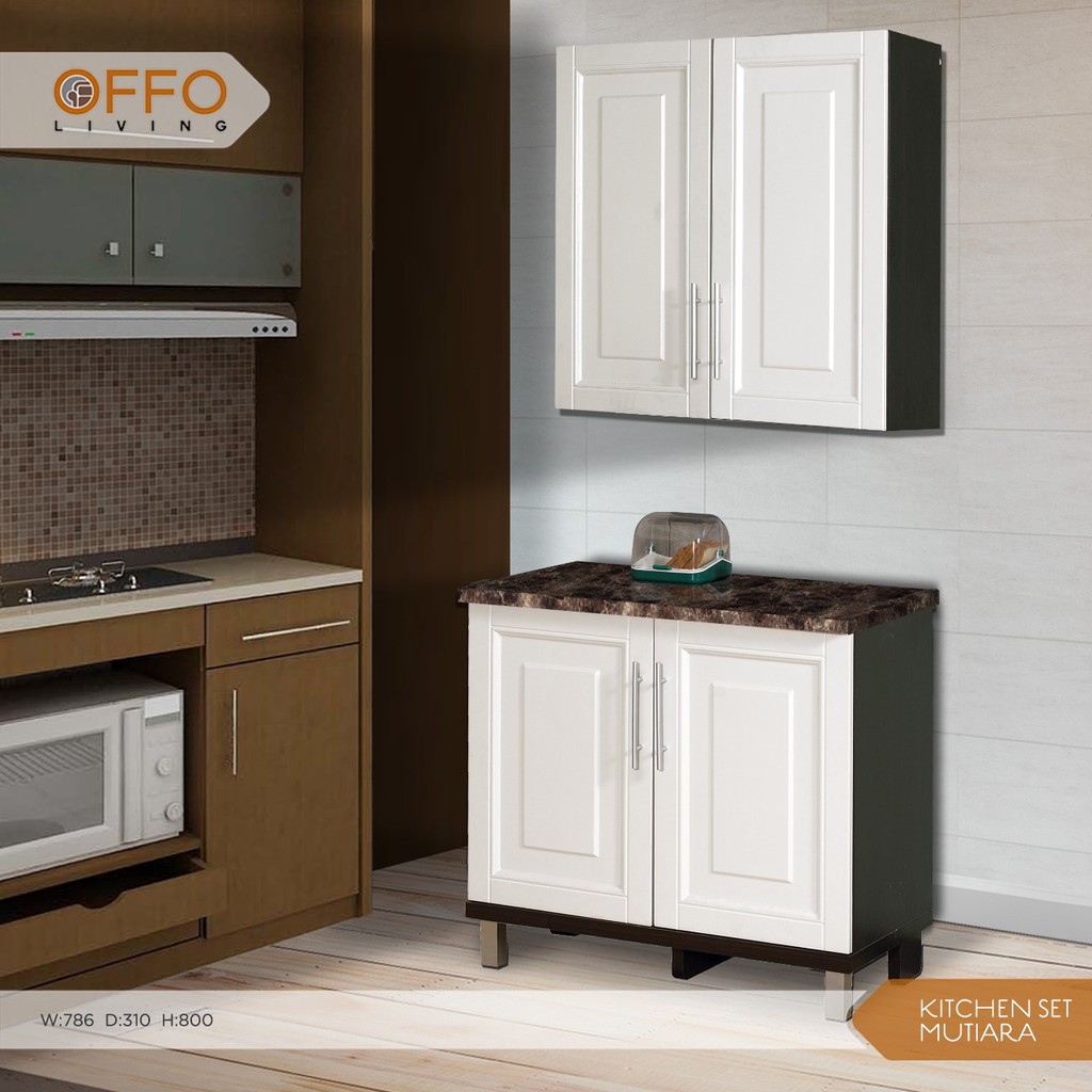 Kitchen Set Cabinet Mutiara knockdown kayu olahan berkualitas - 2 Pintu