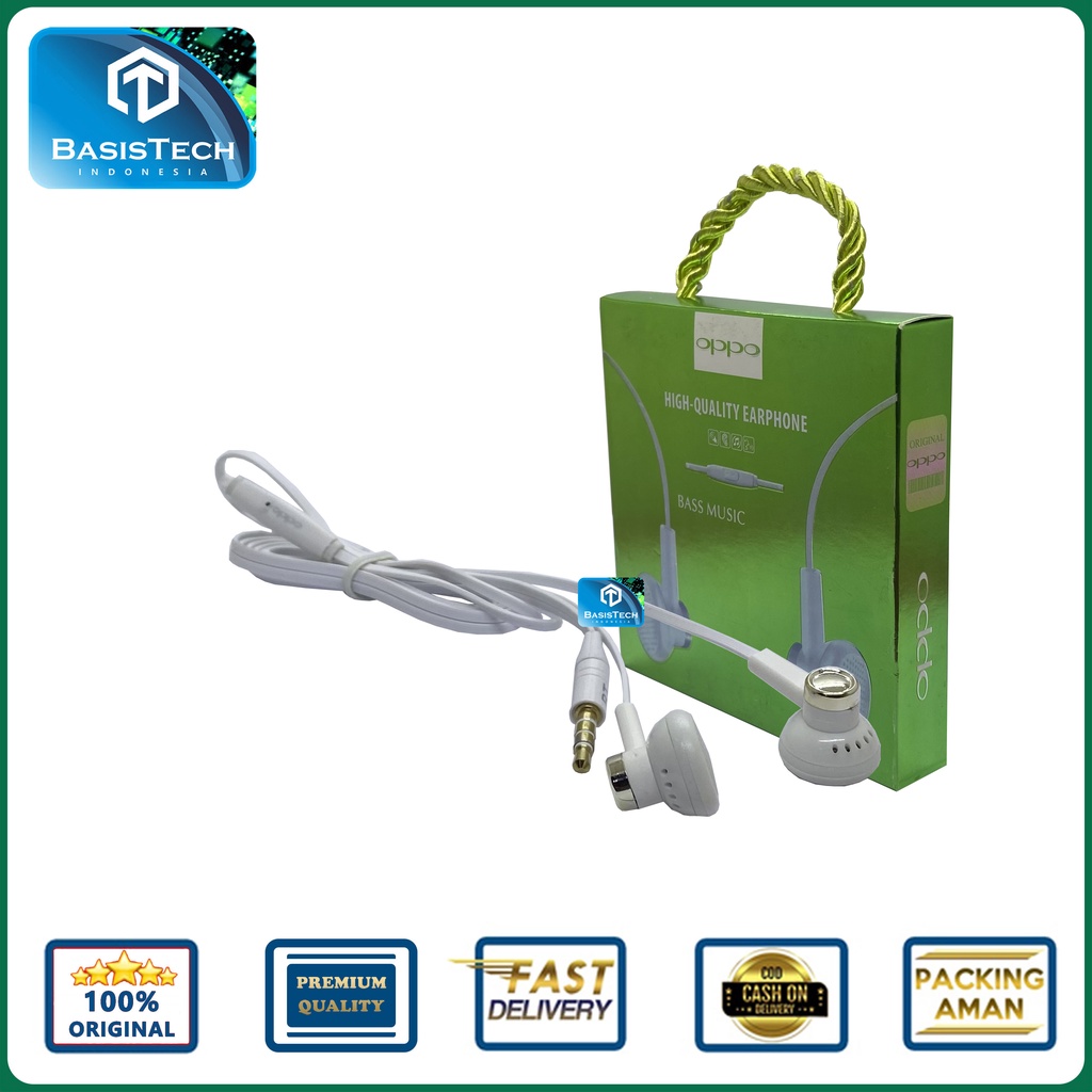 EARPHONE HEADSET ASUS OPPO HIGH QUALITY BASS STEREO MUSIC