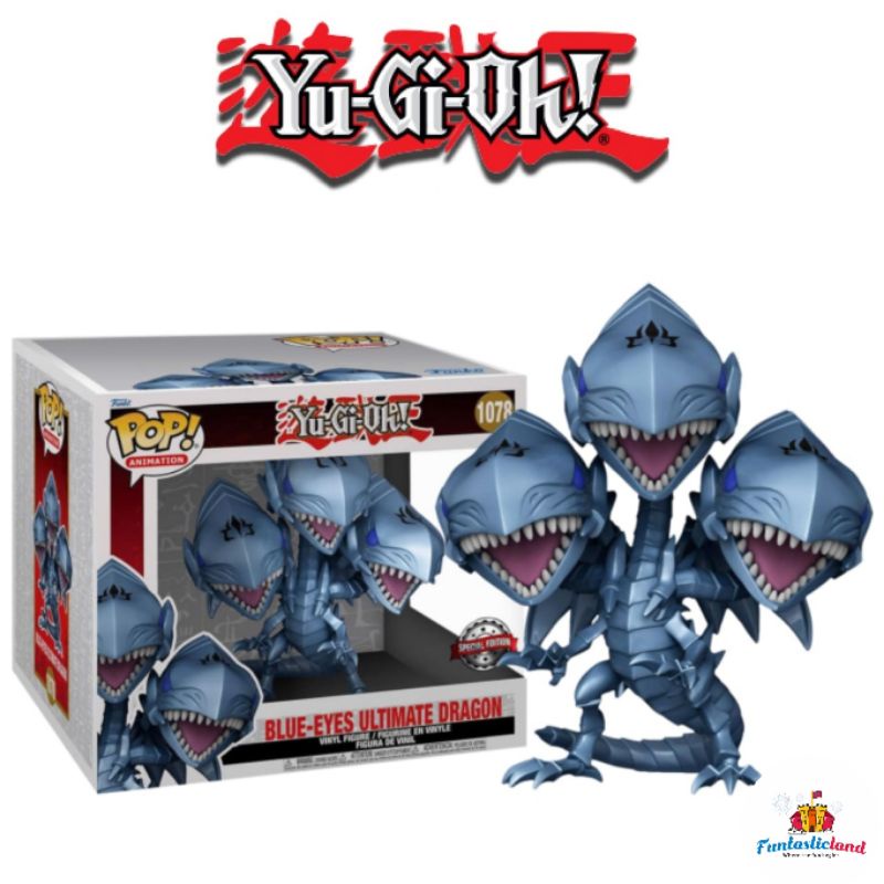 Original Funko POP Animation Yu-Gi-Oh - Blue-Eyes Ultimate Dragon #1078EXCLUSIVE TO HOT TOPIC