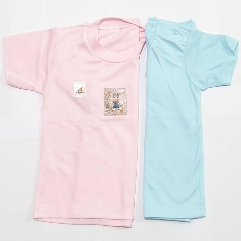 Baju Kaos Bayi Polos Lengan Pendek