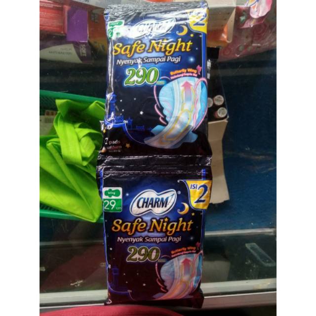 CHARM Pembalut Safe Night 29 cm Isi 2, 1 Renceng