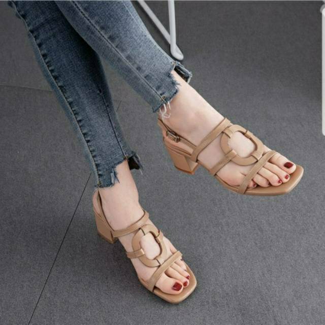 Sandal hak tahu gladiator carnet yf 04