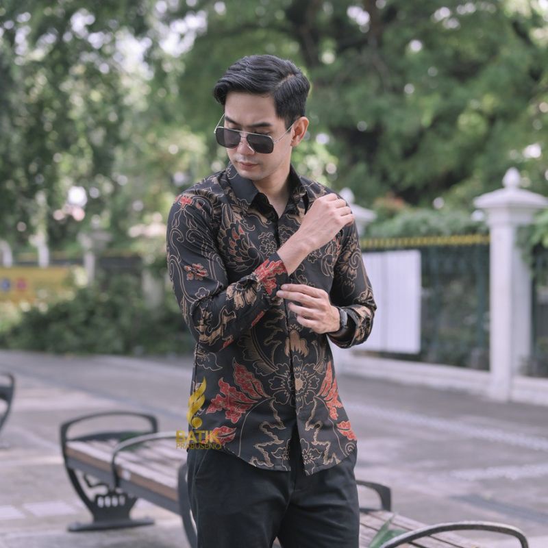 KEMEJA BATIK MODERN PRIA LAPIS FURING / BAJU BATIK LENGAN PANJANG KAIN KATUN PRIMA HALUS MURAH LAPIS FURING