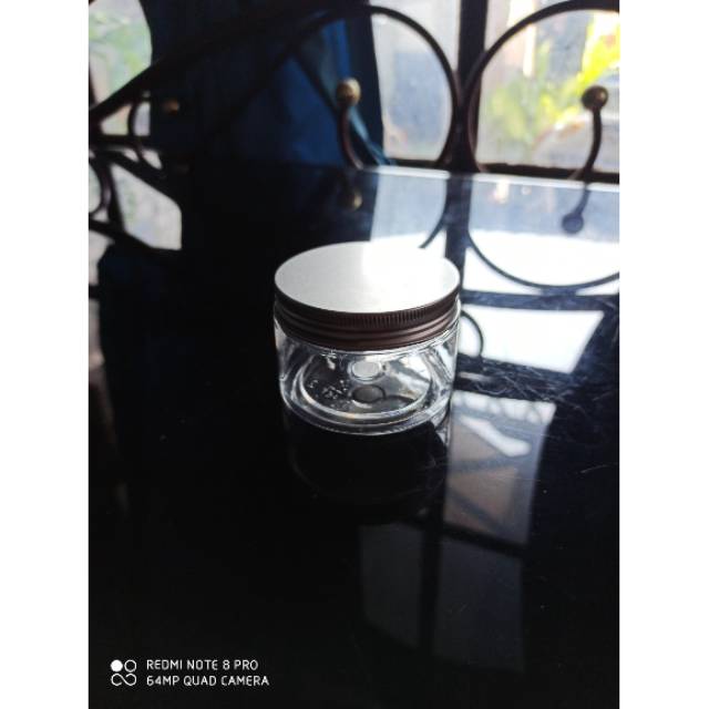 Pot Jar Tutup Alumunium 100 ML - Pet Jar Kosmetik Wadah Pomade 100 ML (Tinggi)