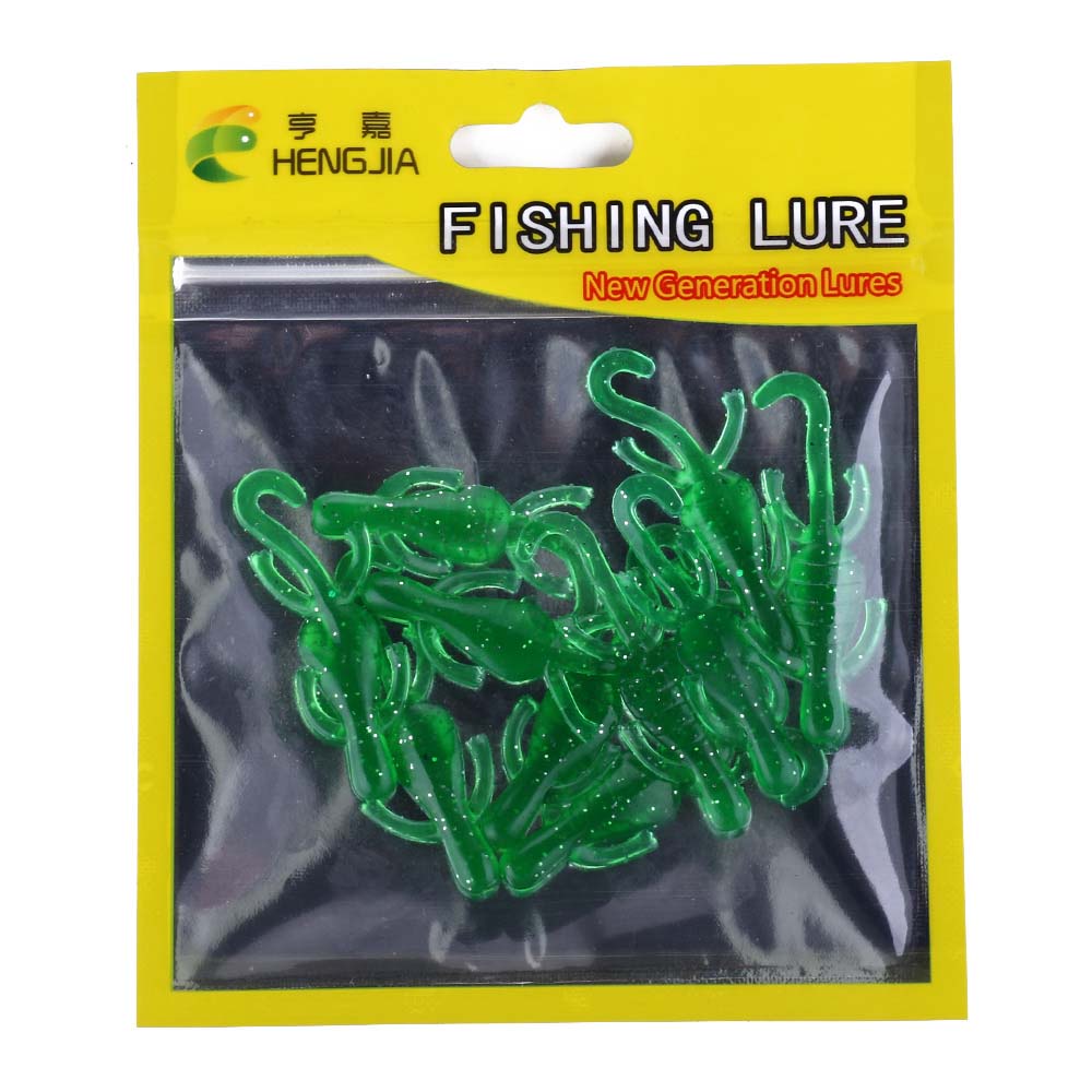 HENGJIA 50PCS/Bag Soft Fishing Lures 5cm 1g Artificial Lure Mini Gecko Silicone Wobblers For  Swimbait Jigging Plastic Bait Worm