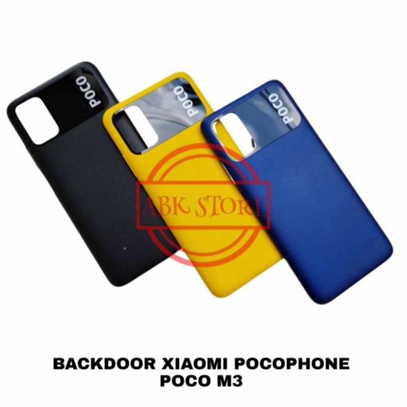 BACKDOOR BACK COVER XIAOMI POCOPHONE POCO M3 TUTUP BELAKANG ORIGINAL