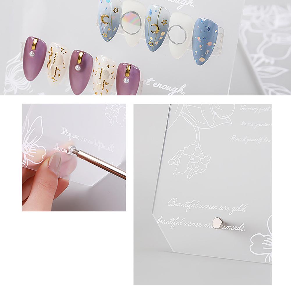 Mxbeauty Palet Pajangan Nail Art Berbentuk Khusus Papan Pamer Aksesori Manicure Jepang Profesional Nail Artwork Display