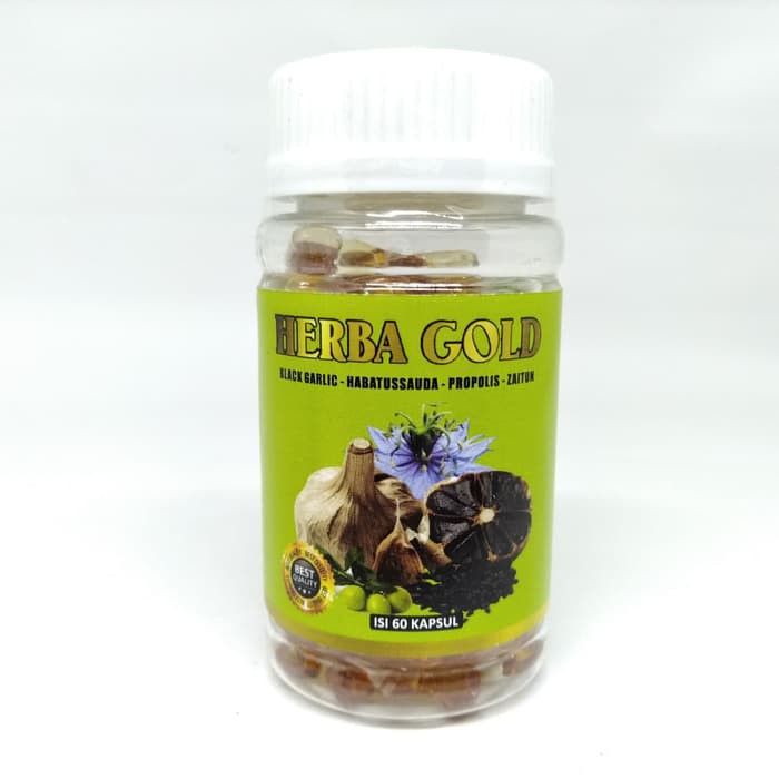 TERMURAH - Kapsul Herba Gold - Black Garlic + Habbatussauda + Propolis + Zaitun