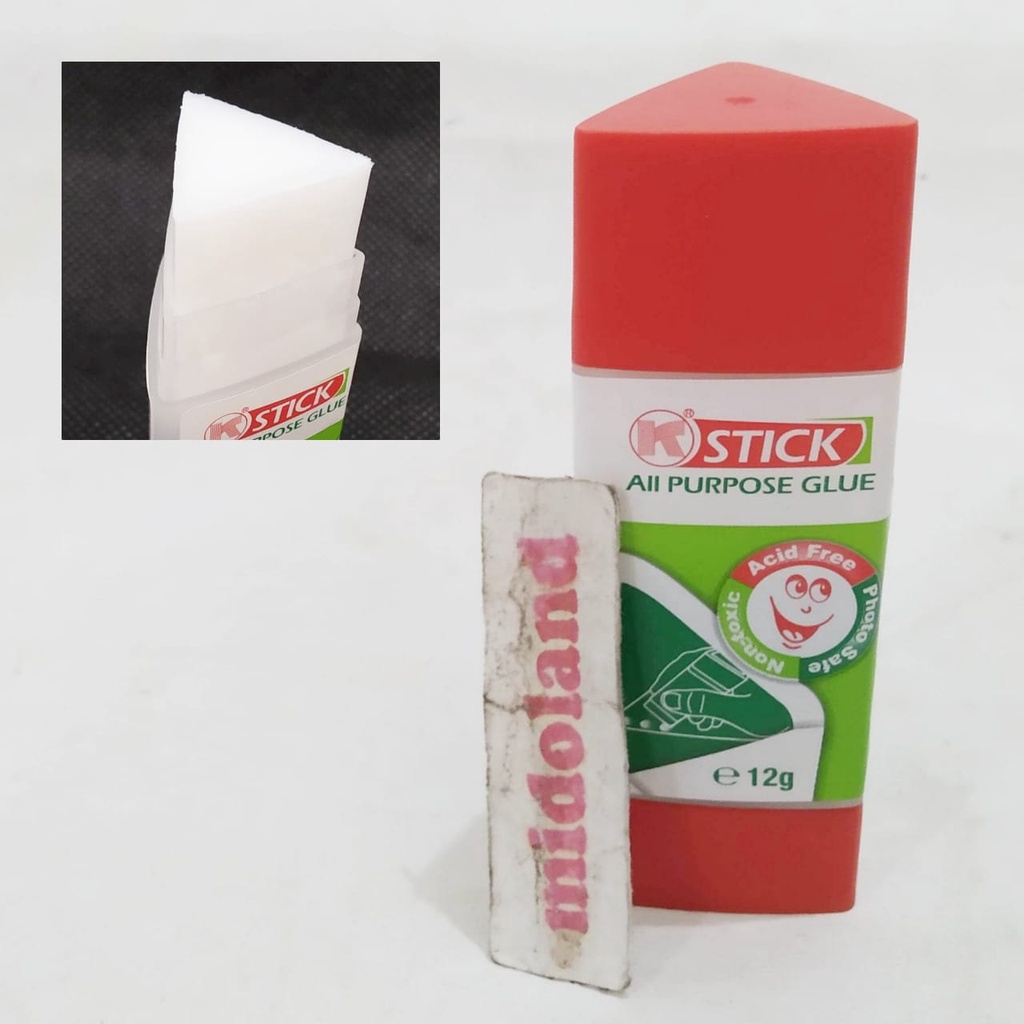 

Lem stik Kertas serbaguna Glue Stick Non Toxic putar bentuk segitiga ergonomis detail sudut datar