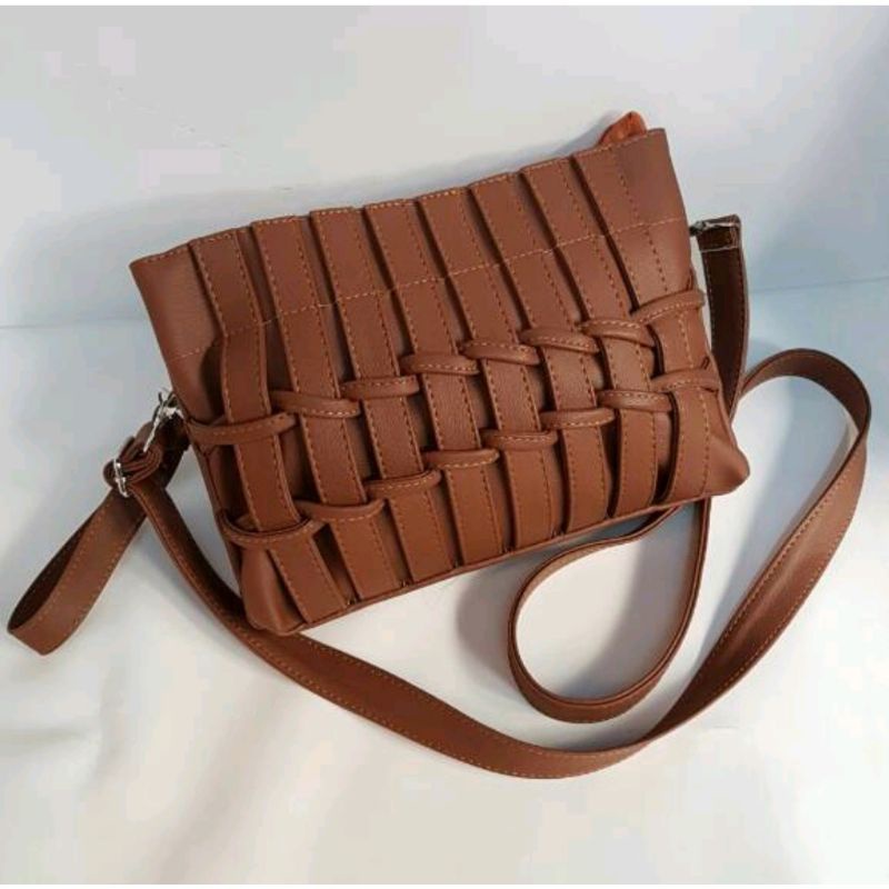 Talwis_store / TS0116 - Sling bag pagar anyam wanita terbaru fashion korean style kekinian