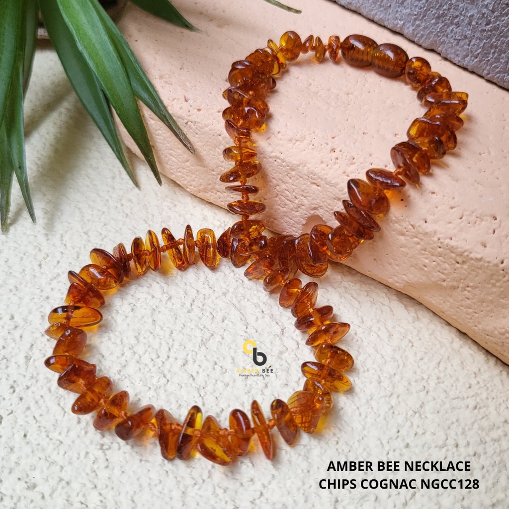 Kalung Amber Bayi dan Anak Premium Nugget Honey Glossy By Amber Bee NGHN128