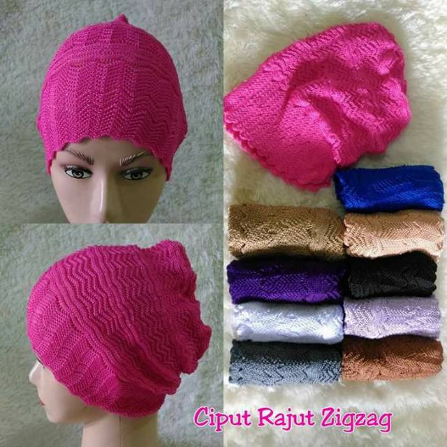 Ciput Rajut Zigzag Daleman Kerudung Material Bahan Polyester Aneka Pilihan Warna / Kupluk Jilbab / Ciput Antem Nenek / Ciput Nanas / Kupluk Nenek / Pakaian Wanita / Baju Muslim / Hijab