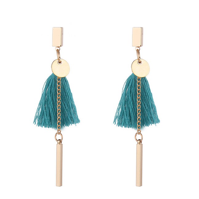 LRC Anting Tusuk Fashion Tassel Decorated Y6019X